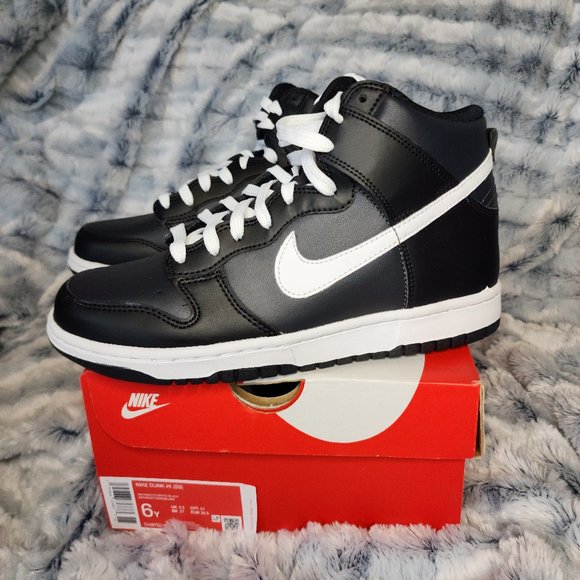 NEW- Nike Dunk High Big Kids' Shoes 6Y BLACK - Picture 4 of 4